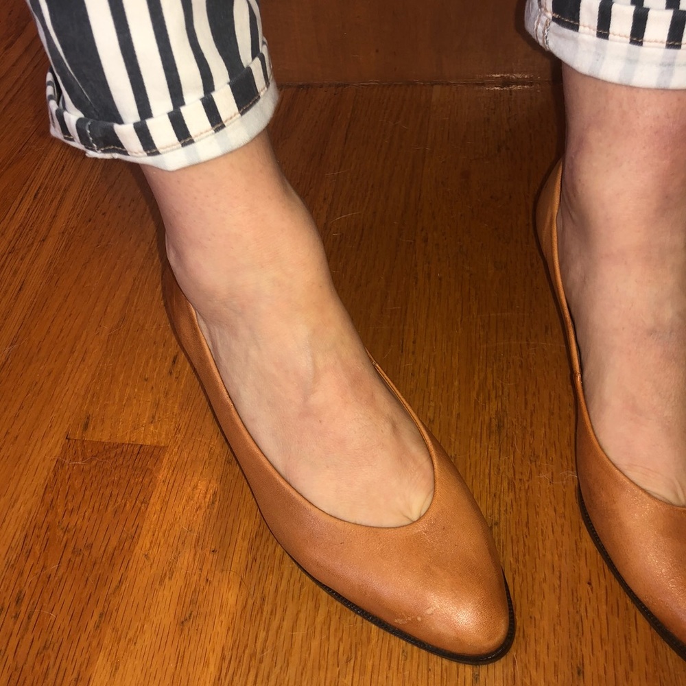 Vintage Bass brown leather heals